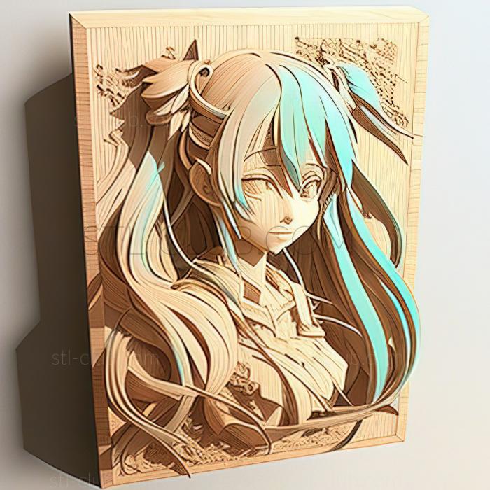 3D model Miku Hatsunefrom ANIME (STL)